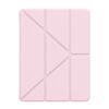 For iPad Pro 13 2024 Baseus Minimalist Series Y-shaped Tri-fold Leather Tablet Case(Pink)
