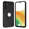 Per Samsung Galaxy S23 FE 5G Custodia per telefono in TPU con supporto ad anello opaco (nero)