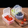 2 pezzi/set rotondo 600 ml + quadrato 500 ml piccolo distributore di frutta e verdura frigorifero scatole di conservazione della freschezza