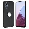Per OnePlus Nord N20 5G Custodia per telefono in TPU con supporto ad anello opaco (nero)