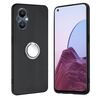 Per OnePlus Nord N20 5G Custodia per telefono in TPU con supporto ad anello opaco (argento)