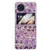 For vivo X Flip Illusory Color Weaving Texture Phone Case(Purple)