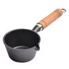 Mini Hot Oil Skillet Wooden Handle Cast Iron Pot Household Omelette Pan, Caliber: 13x6cm