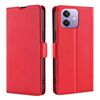 Per OPPO A3 5G India Custodia per telefono in pelle con fibbia laterale ultrasottile e flip orizzontale (rosso)