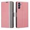 Per Samsung Galaxy M35 5G Custodia in pelle con pulsanti laterali in twill texture (rosa)