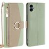 Per Samsung Galaxy A06 Custodia a tracolla in pelle con trama litchi (verde)