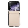 Per Xiaomi Mix Flip Custodia per telefono con struttura in pelle tinta unita con asse magnetico integrato (beige)