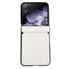 Per Xiaomi Mix Flip Custodia per telefono con struttura in pelle tinta unita con asse magnetico integrato (bianco)