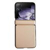Per Xiaomi Mix Flip Custodia per telefono con struttura in pelle tinta unita con asse magnetico integrato (oro)