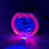 Faro LED da 2,5 pollici per moto, bici elettrica, auto, universale, con lente spot, faretto lontano e vicino, stile: apertura rossa + occhio del diavolo blu (argento)