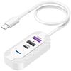 Y4 Car Rear Seat Multi Port Power Expander Tipo C + Caricabatterie rapido USB doppio con cavo di prolunga