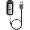 Adattatore di ricarica rapida per caricabatteria posteriore per auto Y1 Type-C e Dual USB con cavo di prolunga da 1 m
