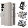 Per Samsung Galaxy S24 Ultra 5G GKK Plating Custodia in pelle per telefono (grigio titanio)