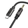 Borofone BL22 Cavo audio AUX Dignity in lega di zinco da 3,5 mm a USB-C / Tipo-C, lunghezza: 1 m (nero)