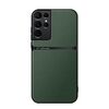 Per Samsung Galaxy S21 Ultra 5G Custodia per telefono antiurto magnetica in pelle Litchi con copertura totale (verde)