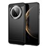 Per Huawei Mate 70 Custodia per telefono in TPU con texture spazzolata in fibra di carbonio (nero)