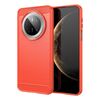 Per Huawei Mate 70 Custodia per telefono in TPU con fibra di carbonio e texture spazzolata (rosso)