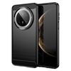 Per Huawei Mate 70 Pro / 70 Pro+ Custodia per telefono in TPU con fibra di carbonio e texture spazzolata (nero)