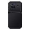 Per vivo X80 Pro Custodia per telefono antiurto magnetica in pelle Litchi con copertura completa (nera)