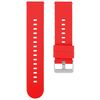 Cinturino per orologio in silicone con fibbia in acciaio tinta unita da 20 mm (rosso)