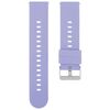 Cinturino per orologio in silicone con fibbia in acciaio tinta unita da 20 mm (viola lavanda)