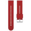 Cinturino per orologio in silicone con fibbia in acciaio tinta unita da 20 mm (rosso vino)