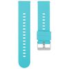 Cinturino per orologio in silicone con fibbia in acciaio tinta unita da 20 mm (blu lago)