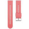 Cinturino per orologio in silicone con fibbia in acciaio tinta unita da 20 mm (colore corallo)