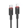 Borofone BX110 Beneficio PD27W Cavo dati di ricarica rapida da tipo C a 8 pin, lunghezza: 1 m (nero)