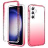 Per Samsung Galaxy S23 FE 5G Custodia antiurto trasparente sfumata in PC + TPU per telefono (rosso)