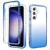 Per Samsung Galaxy S23 FE 5G Custodia antiurto trasparente sfumata in PC + TPU per telefono (blu)