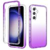 Per Samsung Galaxy S23 FE 5G Custodia antiurto trasparente sfumata in PC + TPU per telefono (viola)