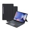 Per Samsung Galaxy Tab S10 Ultra / S9 Ultra Custodia in pelle con tastiera Bluetooth retroilluminata staccabile con touchpad (nero)