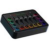 F9 48V Live Streaming Scheda audio Mixer audio Potenza Cambia voce con luce RGB (nero)