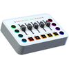 F9 48V Live Streaming Scheda audio Mixer audio Potenza Cambia voce con luce RGB (bianco)