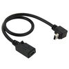 Cavo adattatore da mini USB maschio a mini USB femmina da 90 gradi, lunghezza: 28 cm