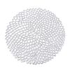 Tappetini per ciotole da tavolo, decorazioni per la casa, tovaglietta per tavolo da pranzo, sottobicchiere rotondo barocco mediterraneo, in plastica PVC, isolante cavo (argento)