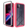 Per T-Mobile REVVL 4+ Starry Sky serie tinta unita antiurto PC + custodia protettiva in TPU (rosso)