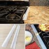 2 pezzi 21 pollici striscia fessura per fornello a gas antivegetativa antipolvere impermeabile striscia sigillante per cucina (trasparente)