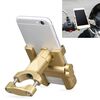 Staffa per telefono in lega di alluminio per manubrio moto, adatta per dispositivi da 60-100 mm (oro)