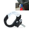 Gancio per borsa durevole in lega di alluminio per moto / bicicletta (nero)