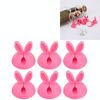 6 PCS CC-941 Supporto per clip per cavi a foro singolo a forma di coniglio, sistema di gestione dei cavi e soluzione per organizzare i cavi (rosa)