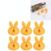 6 PCS CC-941 Supporto per clip per cavi a foro singolo a forma di coniglio, sistema di gestione dei cavi e soluzione per organizzare i cavi (giallo)