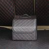 Casella di immagazzinaggio pieghevole del bagagliaio dell'automobile, dimensioni ridotte a scacchi: 33 x 32 x 30 cm (rosso nero)
