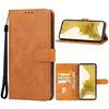 Per Samsung Galaxy S23 + 5G Custodia in pelle per telefono (marrone)