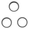 Per iPhone 14 Pro Max 3PCS Fotocamera Posteriore Obiettivo di Vetro Metallo Esterno Protector Hoop Ring (Nero)
