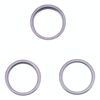 Per iPhone 14 Pro Max 3PCS Obiettivo di vetro della fotocamera posteriore Anello di protezione esterno in metallo (viola intenso)