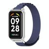 Per Redmi Band 2 Mijobs Cinturino in nylon traspirante con guscio in metallo (blu notte argento)
