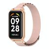Per Redmi Band 2 Mijobs Cinturino in nylon traspirante con guscio in metallo (oro rosa rosa)
