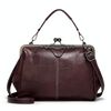 036 Borsa a tracolla regolabile in pelle con fibbia vintage (caffè)